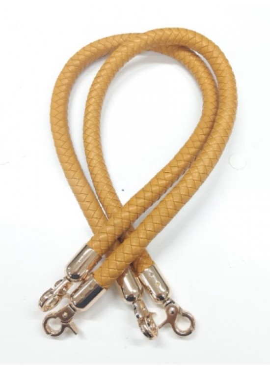 Çanta Aksesuar Hardal Sarı Renk, Örme Sap