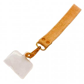 Çanta Aksesuar Hardal Sarı Renk Pamuklu  Telefon Bilek Askısı, Telefon Zinciri, Telefon Askısı, Tüm Telefon Kılıfları İçin Uygundur