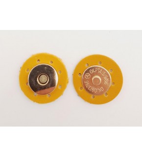 Çanta Aksesuar Hardal Sarı Suni Derili Mıknatıslı Çıtçıt Light Gold Metalli