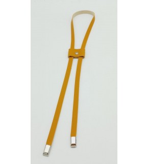 Çanta Aksesuar Hardal Tek Kat Suni Deri Büzgü Gümüş Metalli