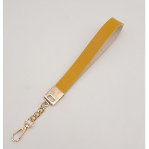 Çanta Aksesuar Hardal Tek Kat Suni Deri Zincirli Elcik Light Gold Metal