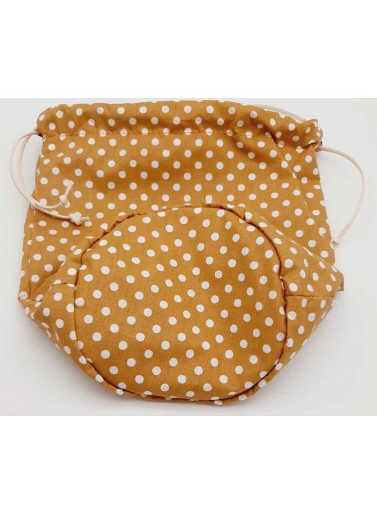 Çanta Aksesuar Hazır Kova Çanta Astarı Hardal Sarı Puantiyeli