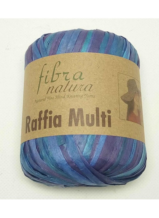 Çanta Aksesuar Himalaya Rafya, Raffia Multi , Mavi Ebruli