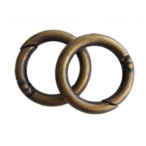 Çanta Aksesuar İkili 2.5 Cm Antik Renk Yaylı Halka Örgü Çanta İçin