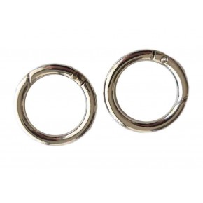 Çanta Aksesuar İkili 2.5 Cm Gümüş Renk Yaylı Halka Örgü Çanta İçin