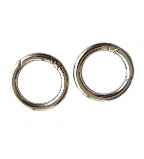 Çanta Aksesuar İkili 2.5 Cm Gümüş Renk Yaylı Halka Örgü Çanta İçin