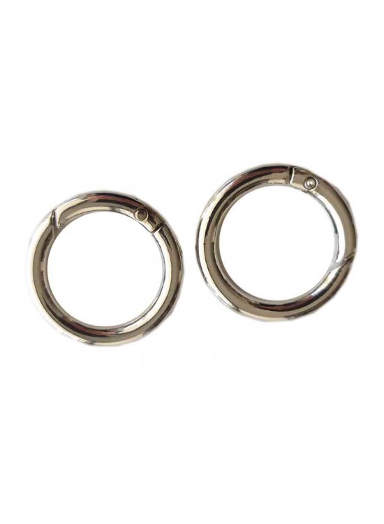 Çanta Aksesuar İkili 2.5 Cm Gümüş Renk Yaylı Halka Örgü Çanta İçin