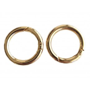 Çanta Aksesuar İkili 2.5 Cm Light Gold Renk Yaylı Halka Örgü Çanta İçin