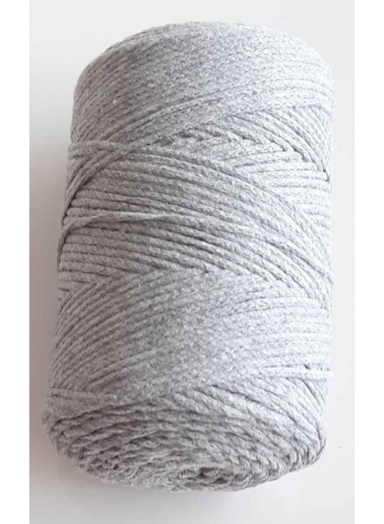 Çanta Aksesuar İnce Pamuk Makrome Açık Gri