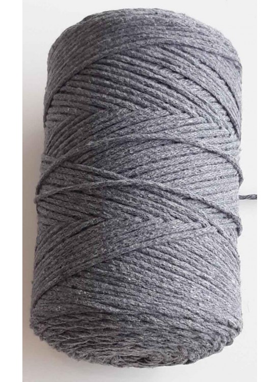 Çanta Aksesuar İnce Pamuk Makrome Koyu Gri