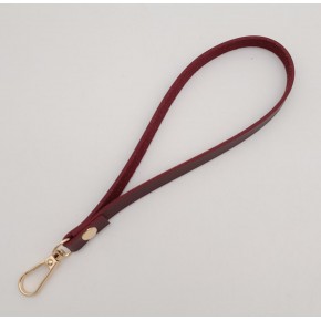 Çanta Aksesuar İnce Tek Kat Suni Deri Bordo Elcik Light Gold Metal