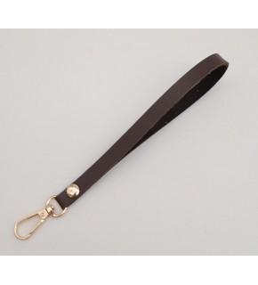 Çanta Aksesuar İnce Tek Kat Suni Deri Kahverengi Elcik Light Gold Metal