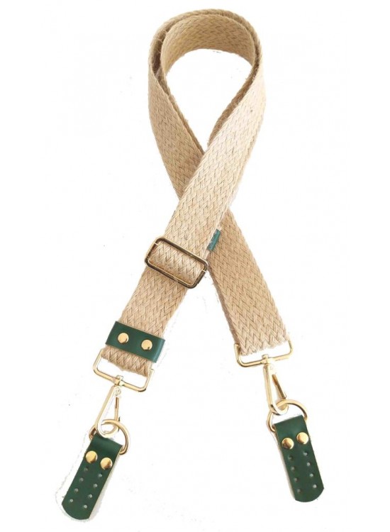 Çanta Aksesuar Jüt Kolon Çanta Sapı 120X4 Cm Light Gold Metalli