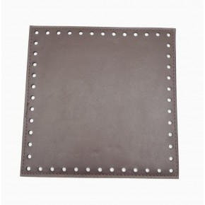 Çanta Aksesuar Kahverengi 20X20 Cm Suni Deri Plaka