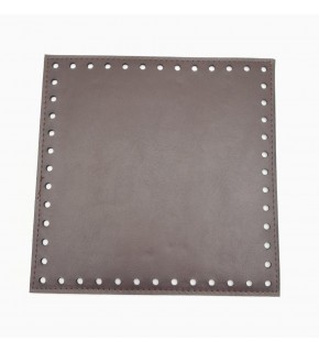 Çanta Aksesuar Kahverengi 20X20 Cm Suni Deri Plaka