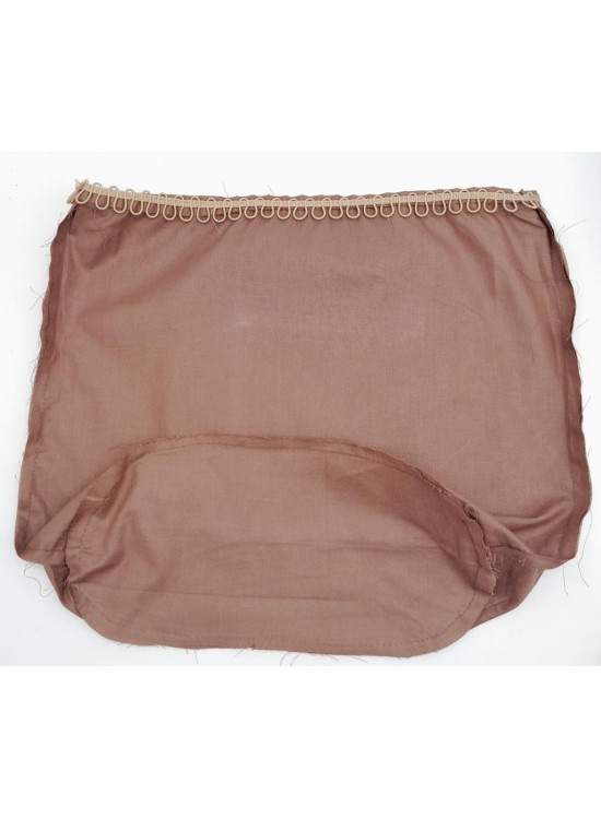 Çanta Aksesuar Kahverengi 25X12 Cm Oval Tabanlı Dikilmiş Fermuarsız Astar