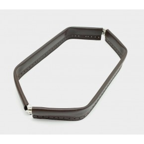 Çanta Aksesuar Kahverengi Derili Metal Çanta Ağzı 33 Cm