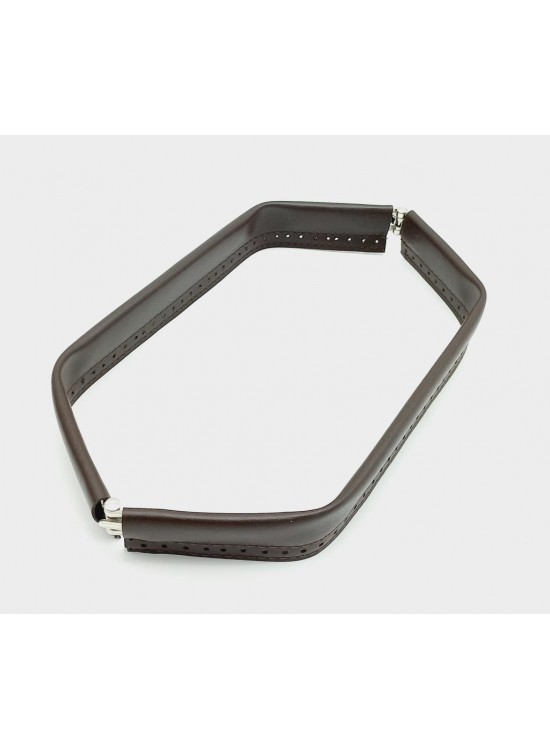 Çanta Aksesuar Kahverengi Derili Metal Çanta Ağzı 33 Cm Çanta Aksesuar Kahverengi Derili Metal Çanta Ağzı 33 Cm