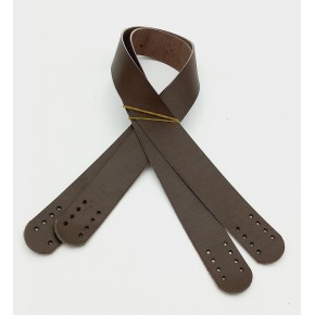 Çanta Aksesuar Kahverengi Gerçek Deri 60X3 Cm Çift Sap