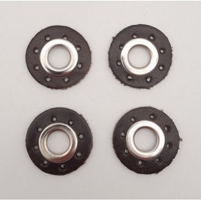 Çanta Aksesuar Kahverengi Gerçek Derili 4 lü Kuşgözü Gümüş