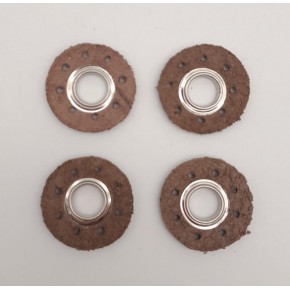 Çanta Aksesuar Kahverengi Gerçek Derili 4 lü Kuşgözü Gümüş