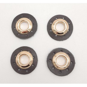 Çanta Aksesuar Kahverengi Gerçek Derili 4 lü Kuşgözü Light Gold