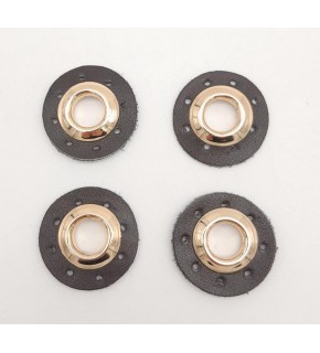 Çanta Aksesuar Kahverengi Gerçek Derili 4 lü Kuşgözü Light Gold