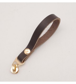 Çanta Aksesuar Kahverengi Gerçek Derili Light Gold Döngülü Fermuar Başı