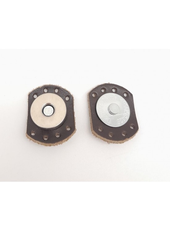 Çanta Aksesuar Kahverengi Gerçek Derili Oval Kenar Mıknatıslı Çıtçıt Gümüş Metalli Çanta Aksesuar Kahverengi Gerçek Derili Oval Kenar Mıknatıslı Çıtçıt Gümüş Metalli