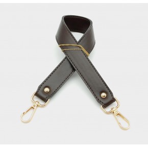 Çanta Aksesuar Kahverengi Renk 42X2.5 Cm Kancalı Sap Light Gold Metalli