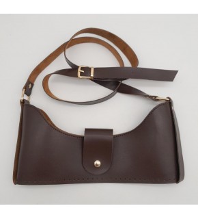 Çanta Aksesuar Kahverengi Suni Deri 120x2 cm Çanta Saplı Deri Seti Light Gold Metalli