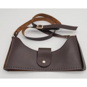 Çanta Aksesuar Kahverengi Suni Deri 120x2 cm Çanta Saplı Deri Seti Light Gold Metalli