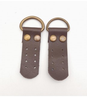 Çanta Aksesuar Kahverengi Tek Kat Suni Deri Sapucu Böce Antik Metalli