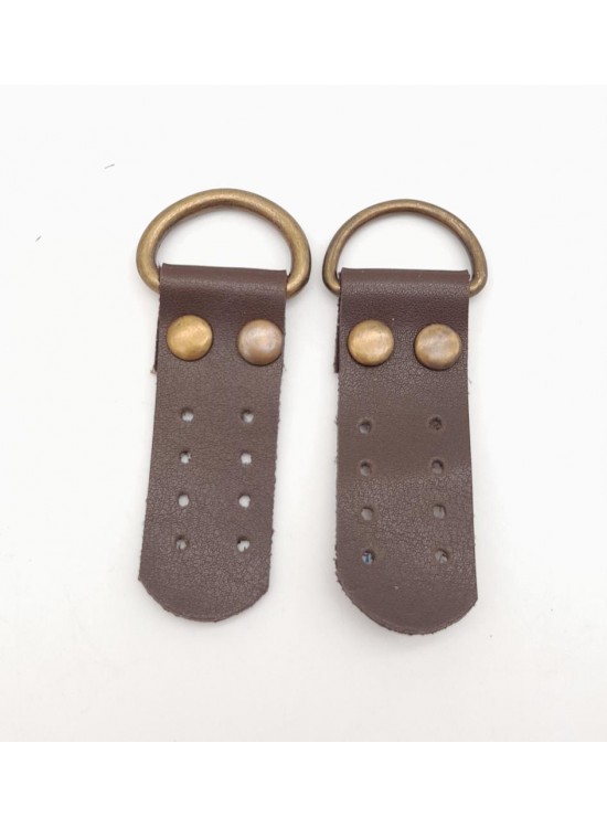 Çanta Aksesuar Kahverengi Tek Kat Suni Deri Sapucu Böce Antik Metalli