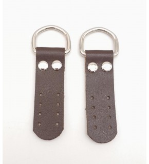 Çanta Aksesuar Kahverengi Tek Kat Suni Deri Sapucu Böce Gümüş Metalli