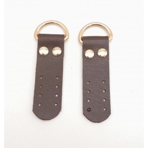 Çanta Aksesuar Kahverengi Tek Kat Suni Deri Sapucu Böce Light Gold Metalli