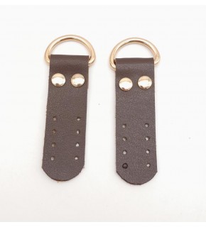 Çanta Aksesuar Kahverengi Tek Kat Suni Deri Sapucu Böce Light Gold Metalli