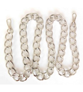 Çanta Aksesuar Kancalı Gümüş Geniş Zincir