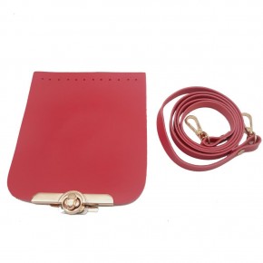 Çanta Aksesuar Kapak Aparatlı Suni Deri Çanta Seti Fuşya