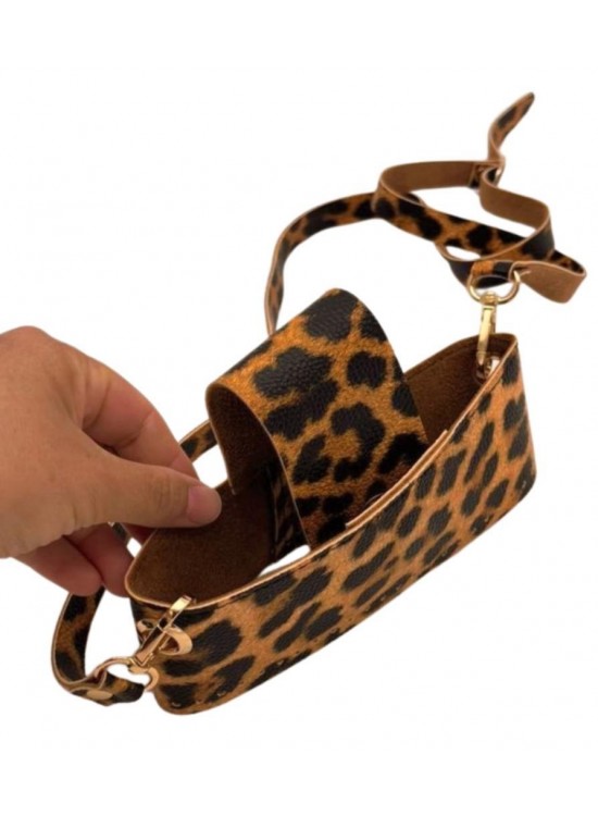 Çanta Aksesuar Kapsül Model Leopar Renk Çanta Yapım Seti Light Gold  Metalli