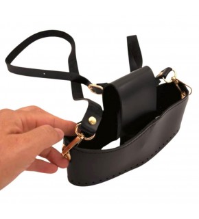 Çanta Aksesuar Kapsül Model Siyah Renk Çanta Yapım Seti Light Gold  Metalli