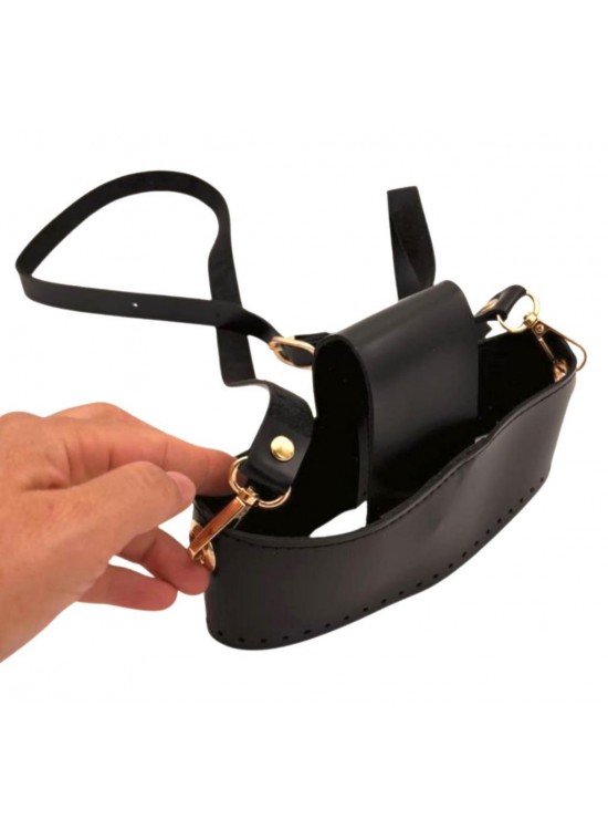 Çanta Aksesuar Kapsül Model Siyah Renk Çanta Yapım Seti Light Gold  Metalli