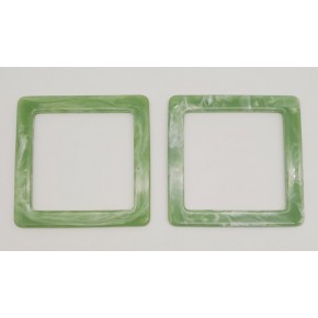 Çanta Aksesuar Kare Akrilik Açık Yeşil Renk Mermer Desen Çanta Sapı