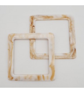 Çanta Aksesuar Kare Akrilik Bej Renk Mermer Desen Çanta Sapı