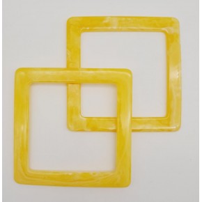 Çanta Aksesuar Kare Akrilik Sarı Renk Mermer Desen Çanta Sapı