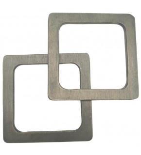 Çanta Aksesuar Kare Model 13 cm Haki Renk Ahşap Çanta Sapı