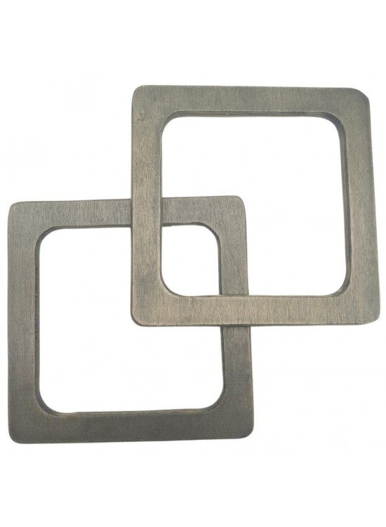 Çanta Aksesuar Kare Model 13 cm Haki Renk Ahşap Çanta Sapı