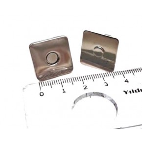 Çanta Aksesuar Kare Model Çanta Mıknatısı Gümüş Renk