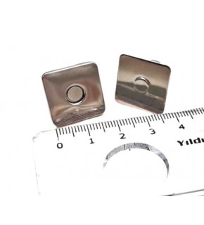 Çanta Aksesuar Kare Model Çanta Mıknatısı Gümüş Renk