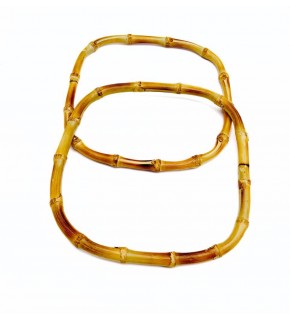 Çanta Aksesuar Kare Model Gerçek Bambu Çanta Sapı